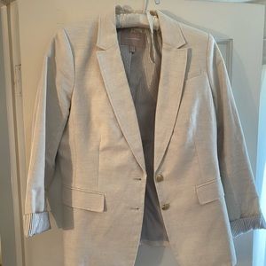 Banana Republic cream linen jacket
